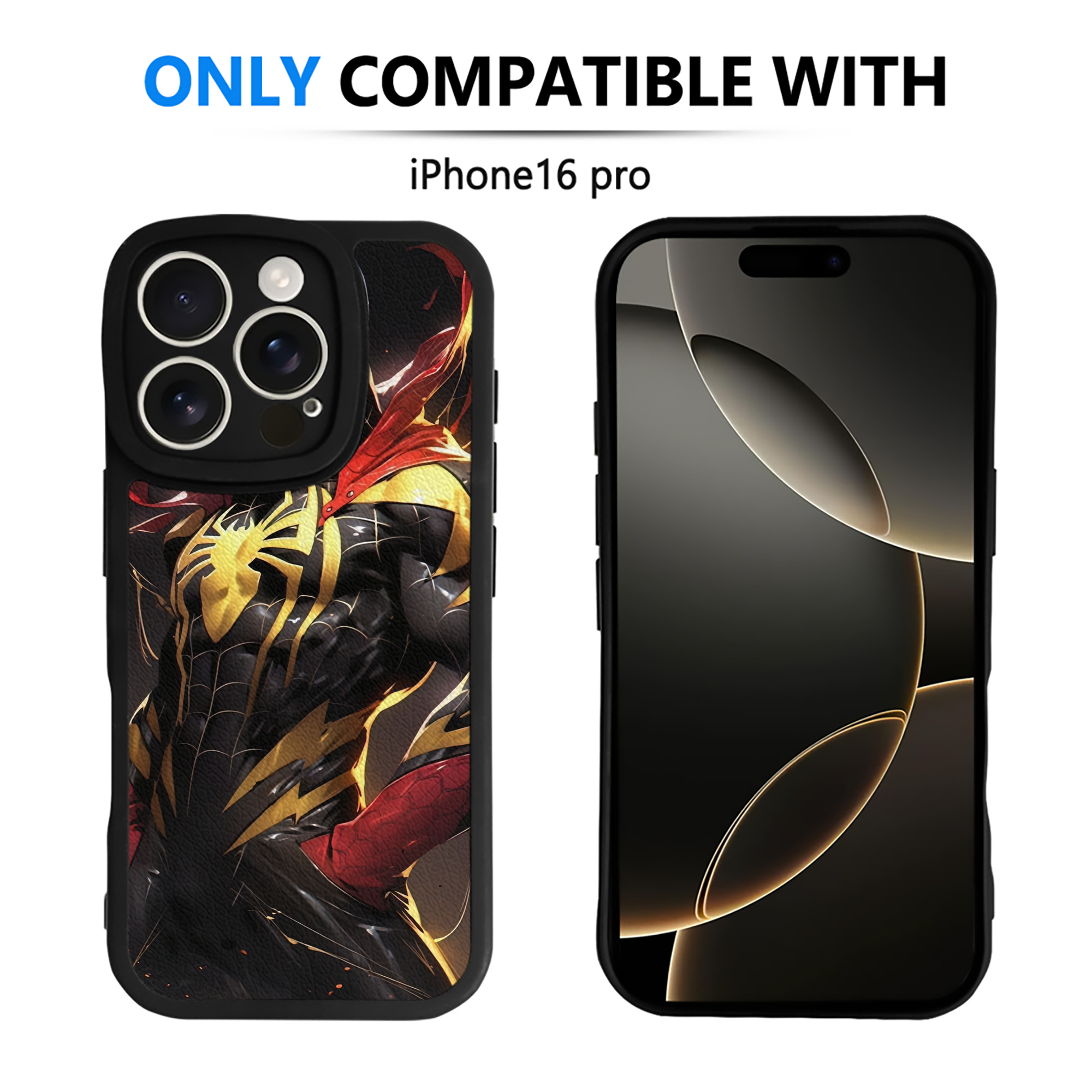Spider Man スパイダーマン 【iPhone 16シリーズ対応】シリコンスマホケース（レザー調） 材質：シリコン